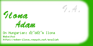 ilona adam business card